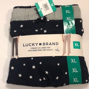 NWT lucky brand 2 pack lounge pants size XL